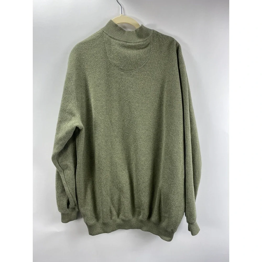 Greg Norman Mens Quarter Zip Pullover‎ Sweater Size Large Green  Very Cool